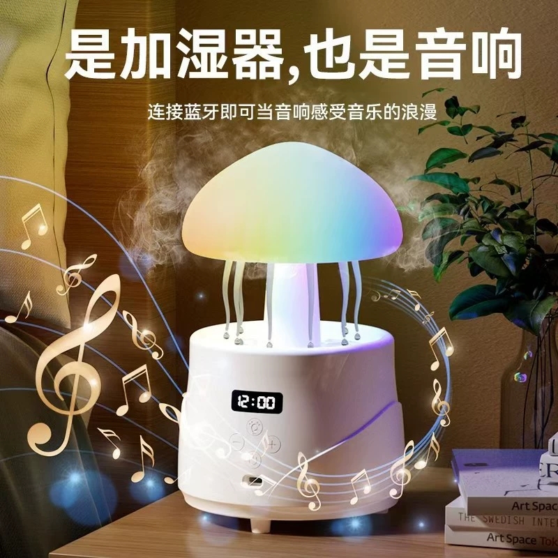 Mushroom jellyfish anti-gravity humidifier, ambient light, Bluetooth speaker, ultrasonic aromatherapy humidifier details Picture