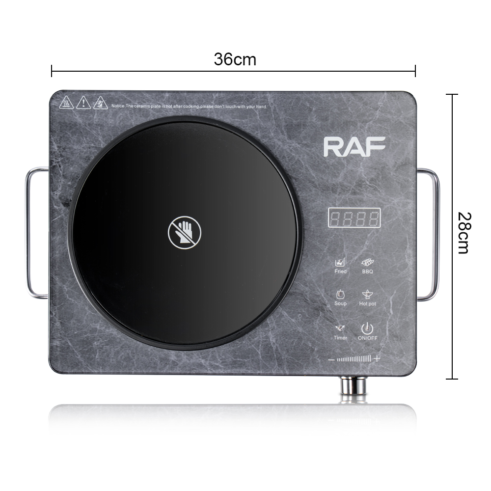 RAF cross-border European household high-power digital display electric ceramic furnace multi-functional stir-fry light wave energy-saving electric ceramic furnace 3500W Specification drawing
