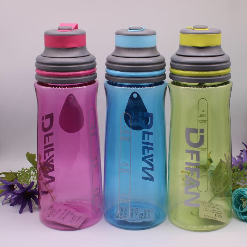 亚马逊1L大容量运动水杯太空杯渐变色吸管塑料杯子学生儿童磨砂11