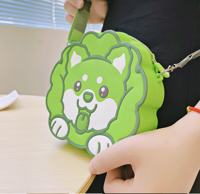 童智欣正版菜狗儿童斜挎包小女孩可爱卡通硅胶按压零钱包解压玩具详情14