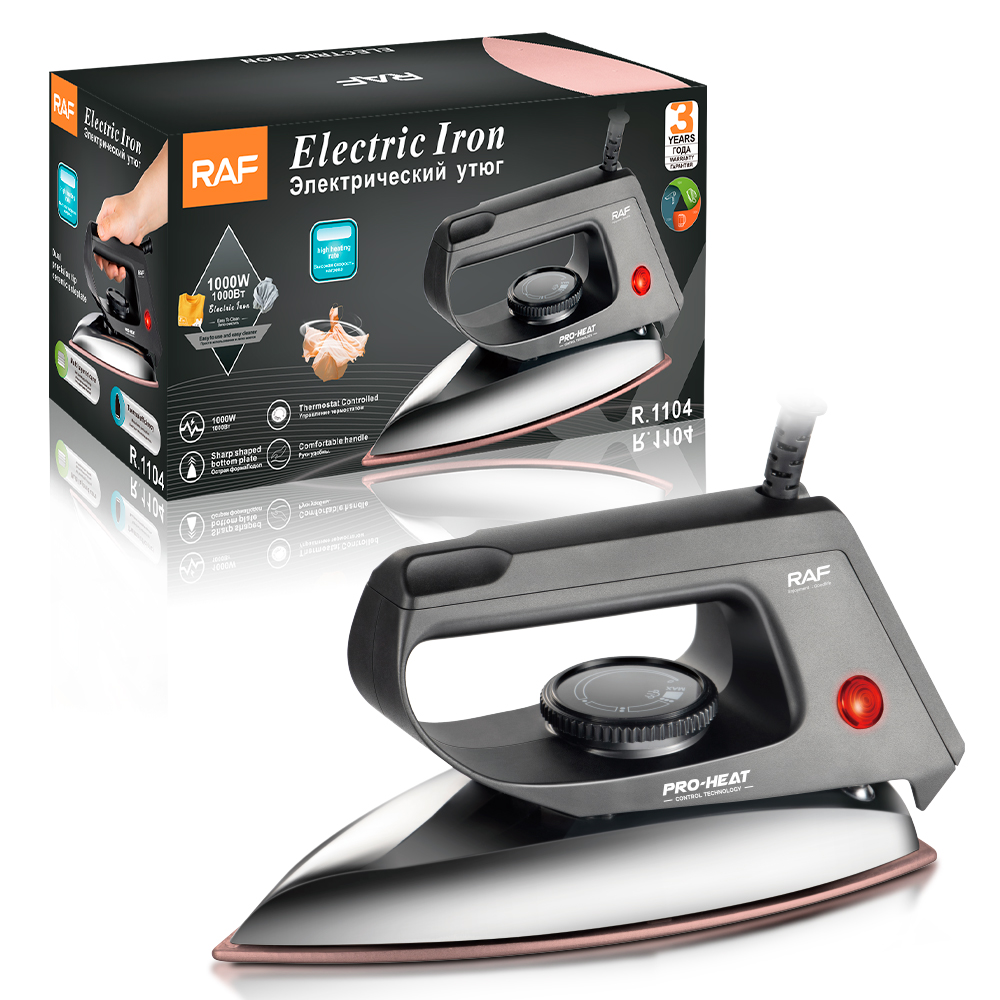 RAF European regulation cross border household dry ironing iron no water no steam hot stamping hot stamping drill paste wood leather iron R.1104 details Picture