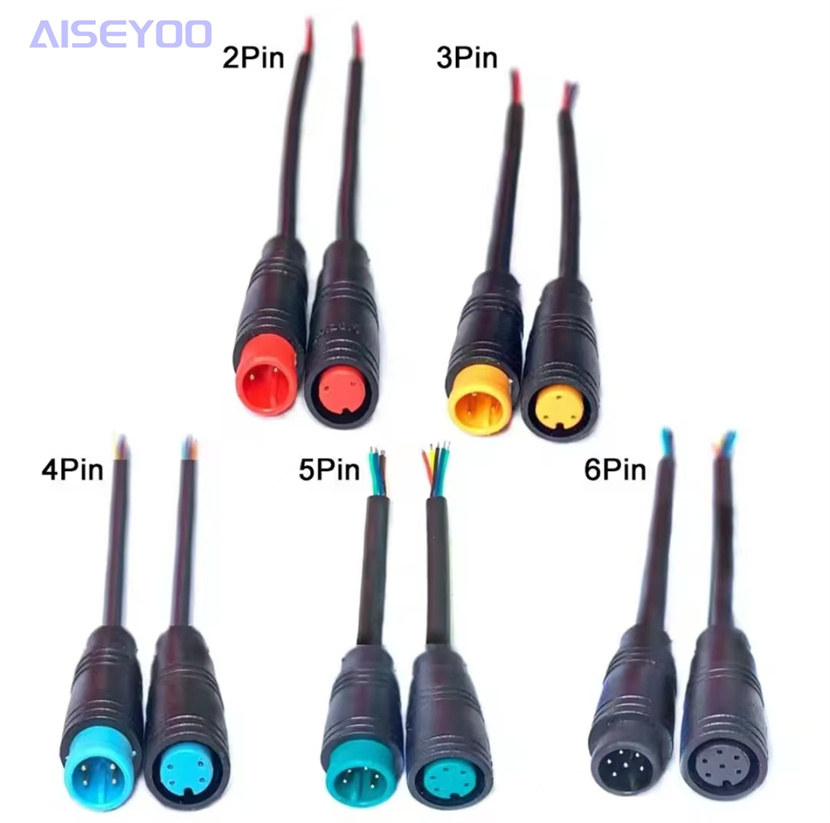 M6 M8 waterproof connector Aviation plug 2 3 4 5 6-core sensor male and female connector with wire Aviation plug male and female mating waterproof connector connection wire Item Picture