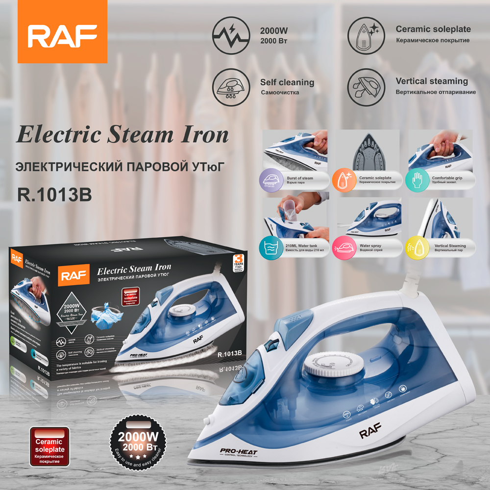 RAF European standard cross-border best-selling household handheld steam iron, small portable electric iron, spray sports details Picture