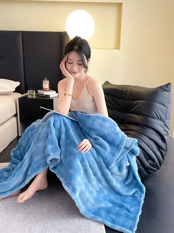 君宝印染 法兰绒泡泡卷边毛毯 现货批发 大量供应 外贸出口 详情7