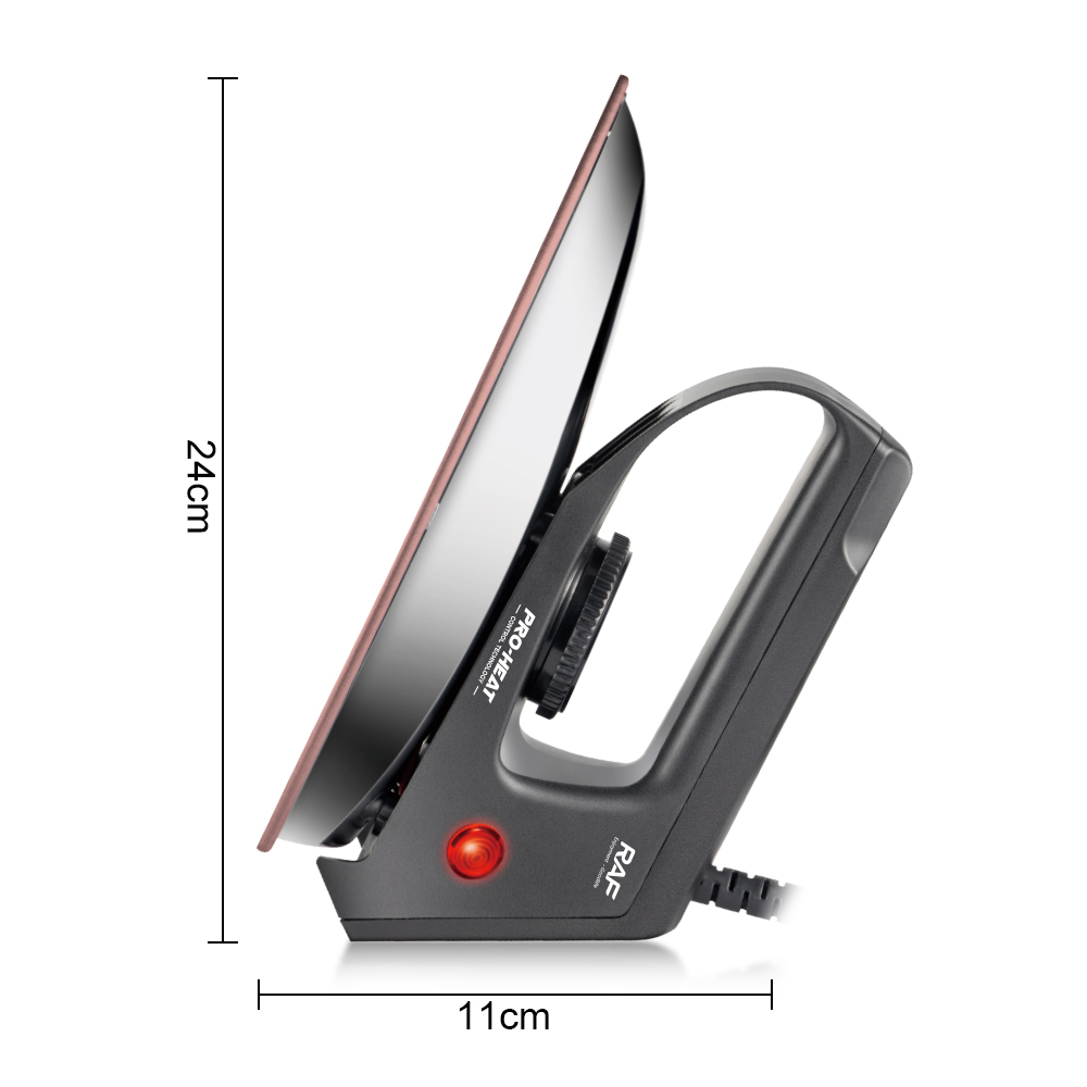 RAF European regulation cross border household dry ironing iron no water no steam hot stamping hot stamping drill paste wood leather iron R.1104 Specification drawing