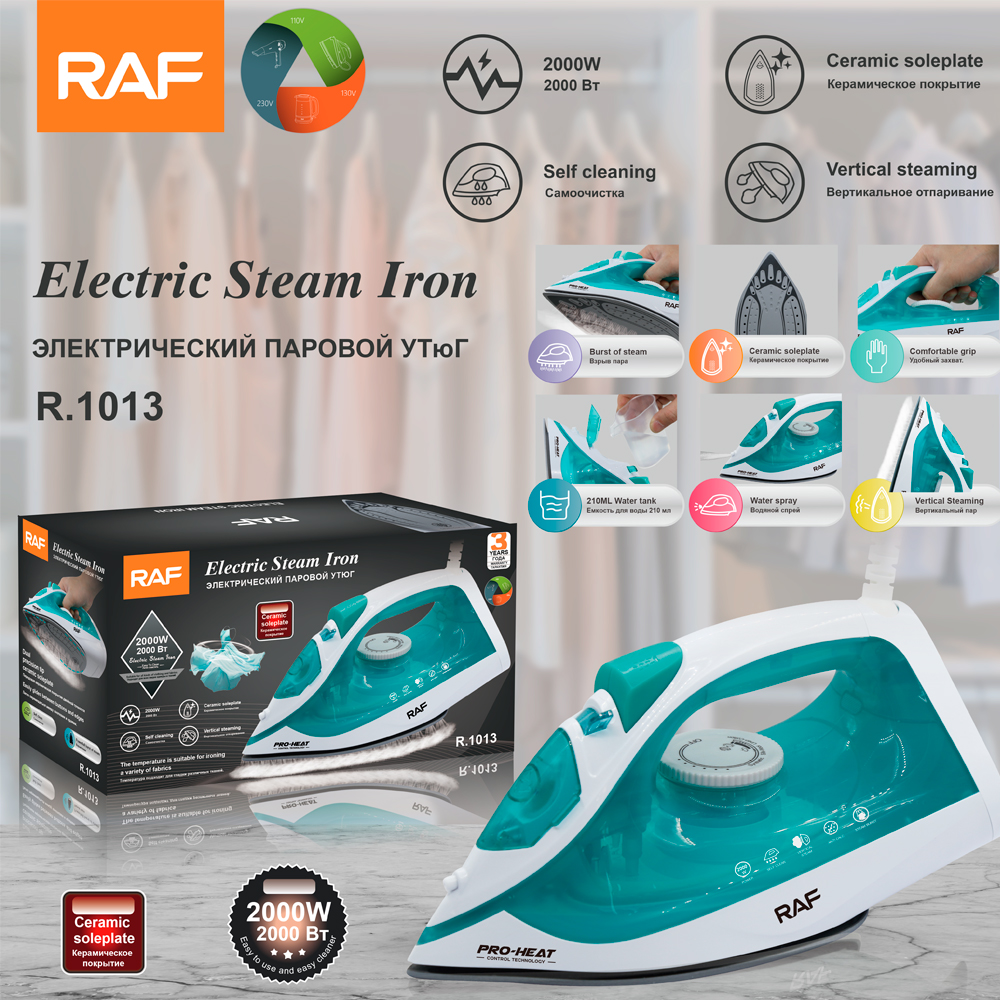 RAF European standard cross-border best-selling household handheld steam iron, small portable electric iron, spray sports