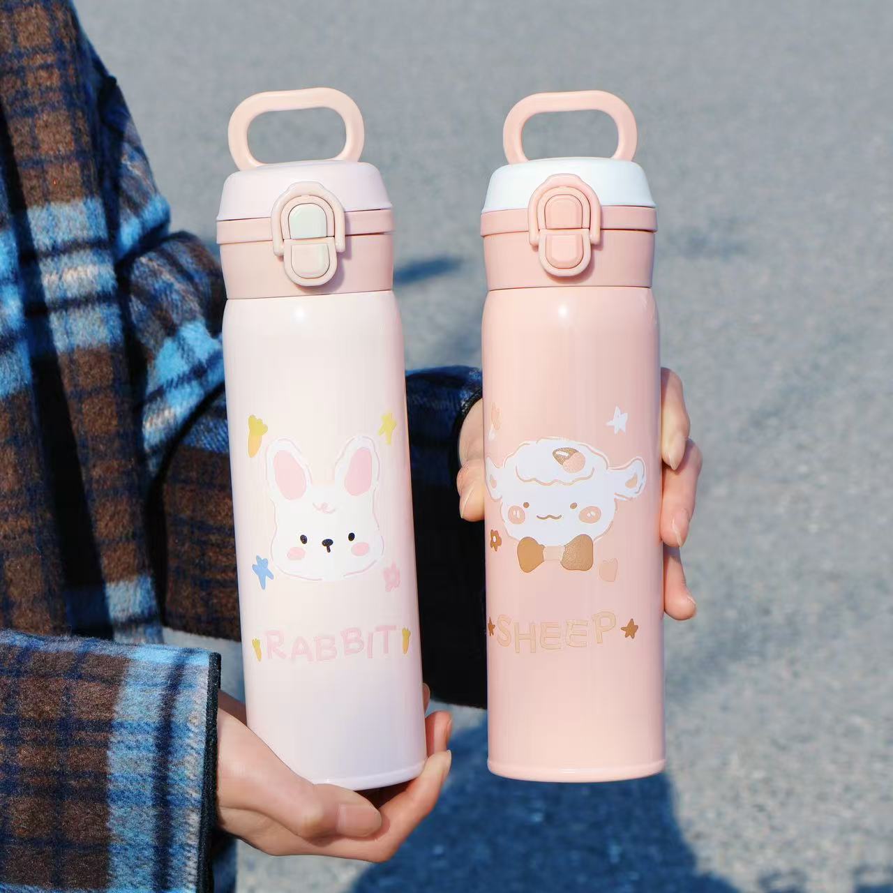 Double-lid Kapi series 350ML and 500ML children's water cups detail image 4