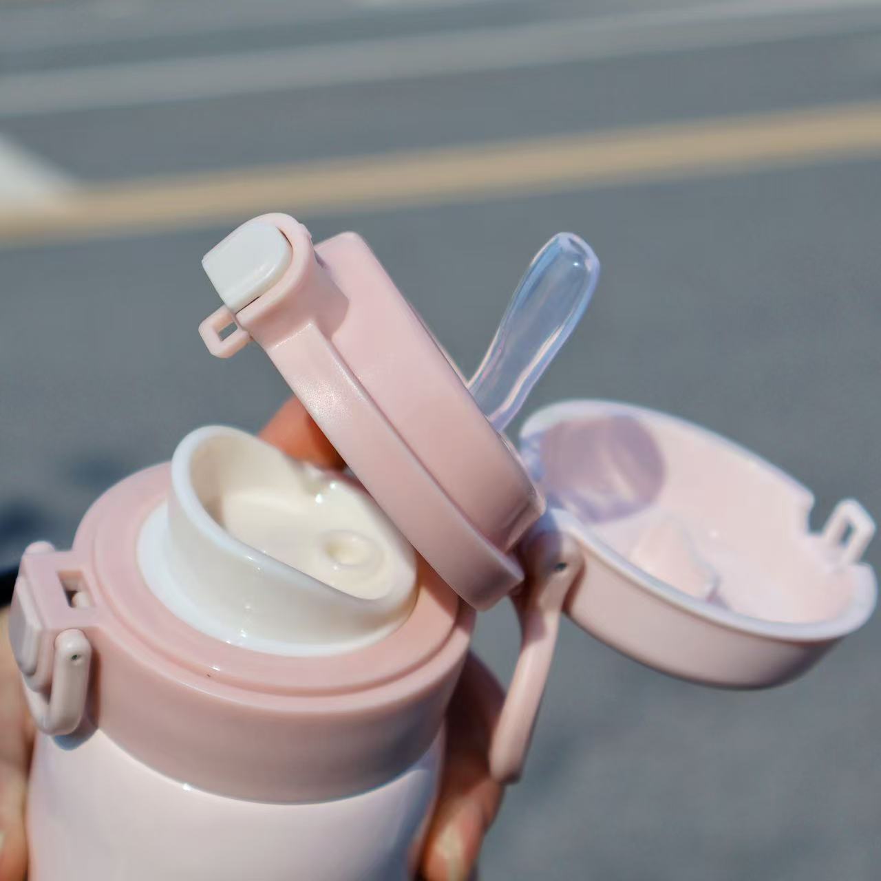 Double-lid Kapi series 350ML and 500ML children's water cups detail image 2