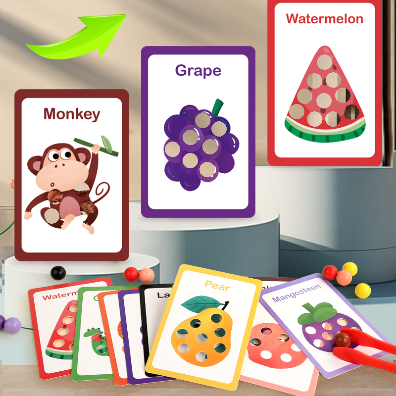 Children's bead number color arithmetic toy baby early education chopsticks training logic concentration educational AIDS Export CE CPC Certificate Iron box number color bead matching Application Scenario