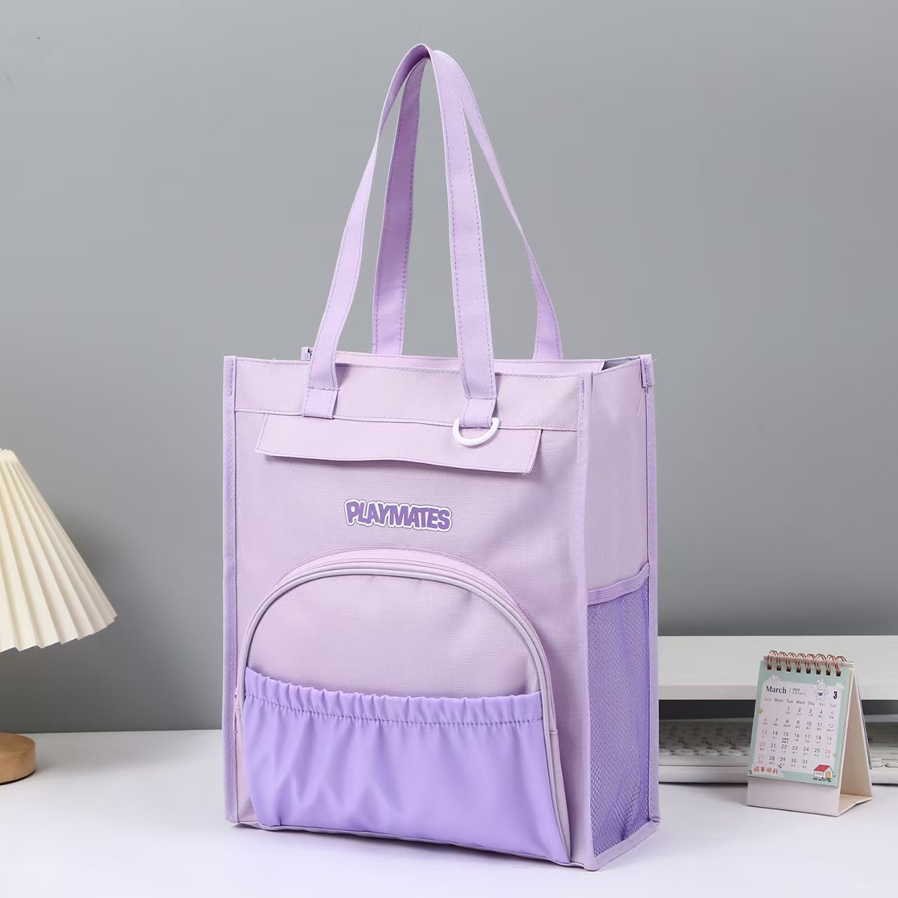Oxford cloth single shoulder girl's tote bag Student's tote bag Children's make-up bag full figure