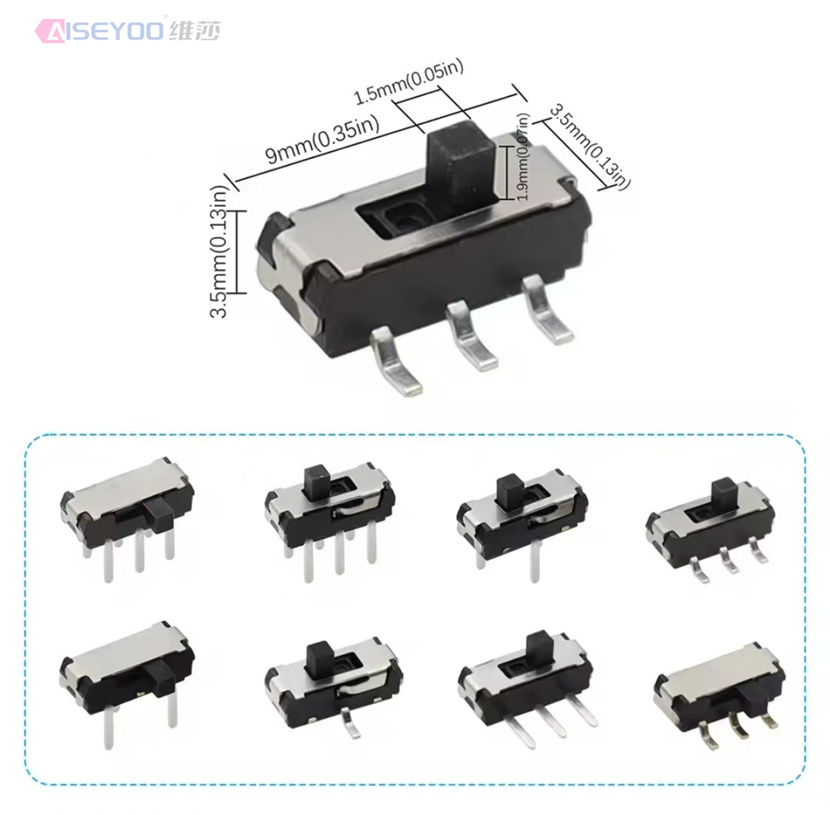 Toggle switch single and double row direct insertion horizontal small and micro power switch sliding position pull fluctuation band 2 position 3 toggle switch surface mount 3 pin 6 pin direct insertion 6 pin double row 6 pin 2 position Application Scenario