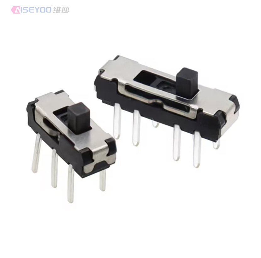 Toggle switch single and double row direct insertion horizontal small and micro power switch sliding position pull fluctuation band 2 position 3 toggle switch surface mount 3 pin 6 pin direct insertion 6 pin double row 6 pin 2 position details Picture