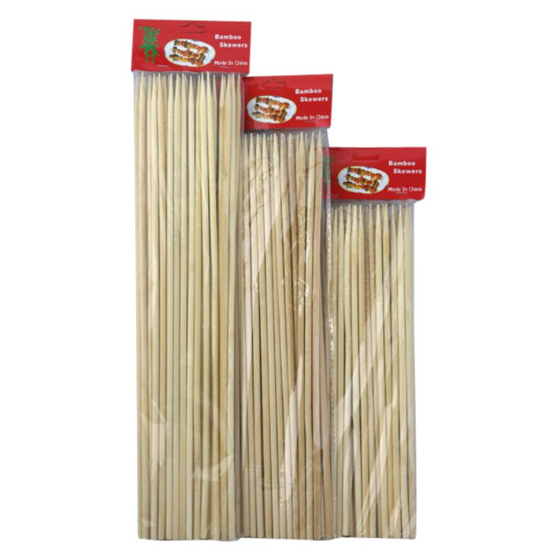 Special bamboo skewers for barbecue forks, 30* bamboo skewers, durable and not easy to break. Barbecue skewers are essential items for barbecuing. Barbecue skewers are sold by Xinwang brand manufacturer Item Picture