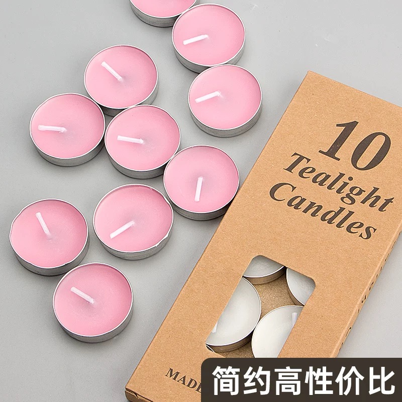 Smokeless tea wax, 4-8 hours of warm heating, tea boiling, scented candles, hotel round candles, romantic birthday details Picture