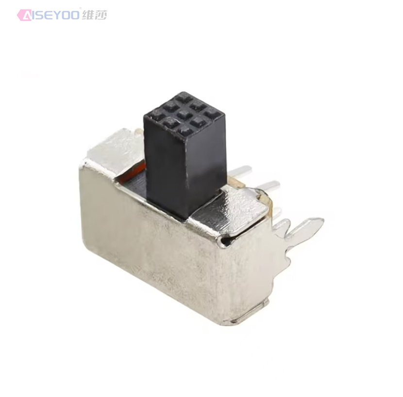 SK-22D02(2P2T)六脚2档拨动开关 带滚珠弹片 2只固定脚 6脚卧式详情5