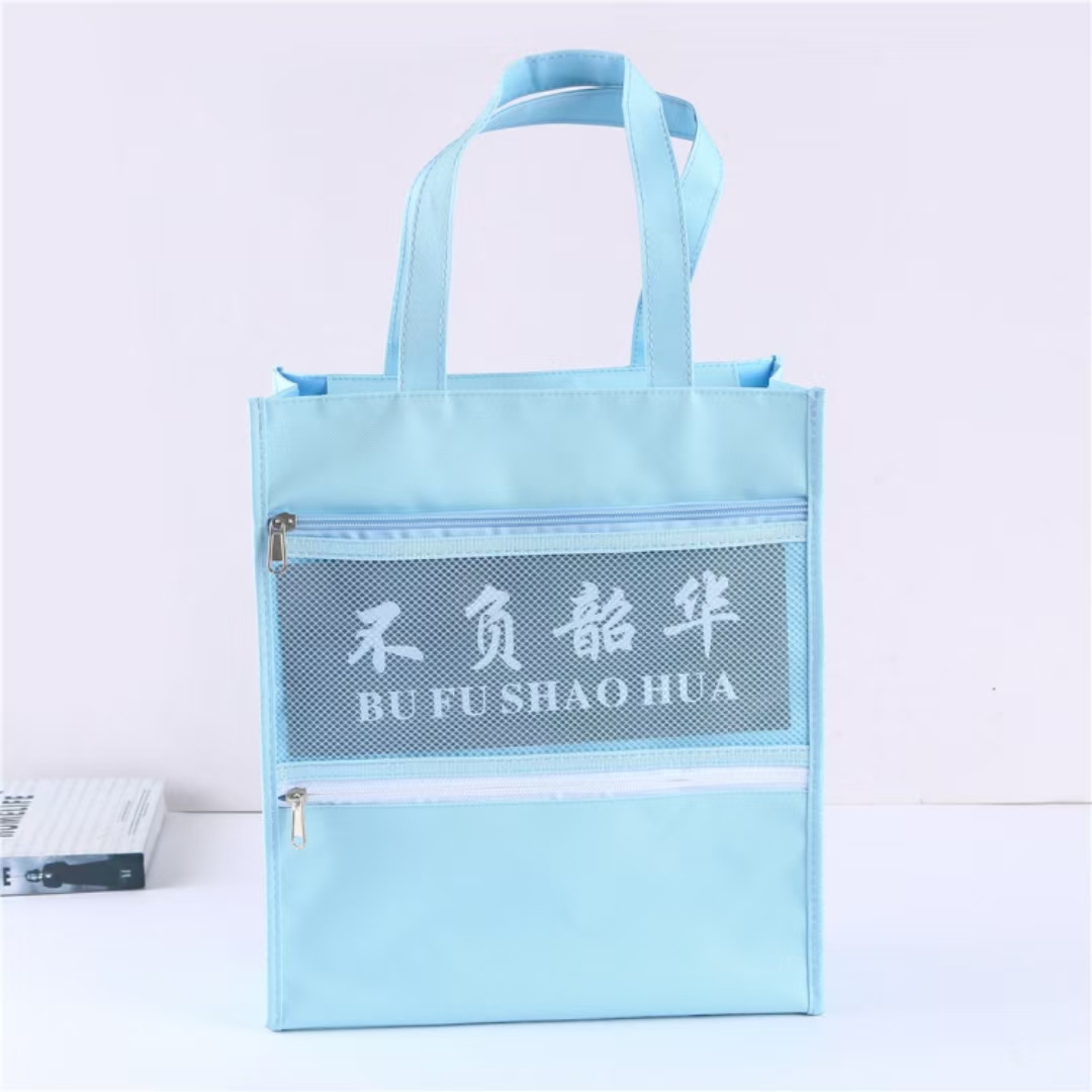 Oxford cloth Single shoulder Back Boy Girl tote bag Student carrying book bag Children's remedial bag Specification drawing