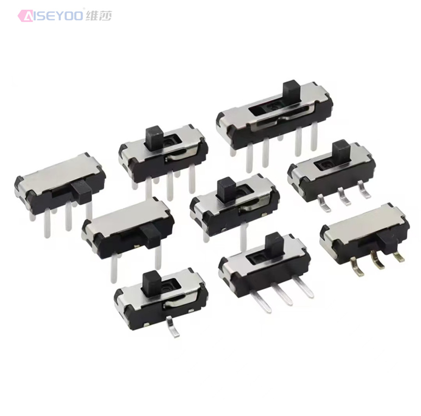 Toggle switch single and double row direct insertion horizontal small and micro power switch sliding position pull fluctuation band 2 position 3 toggle switch surface mount 3 pin 6 pin direct insertion 6 pin double row 6 pin 2 position