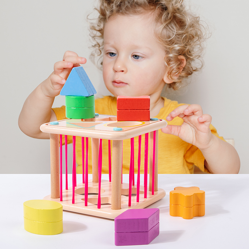 Montessory early education educational toys for children fine motor training building Blocks Seselor Shape Cognitive Intelligence Box shape Seselor Export CE CPC details Picture