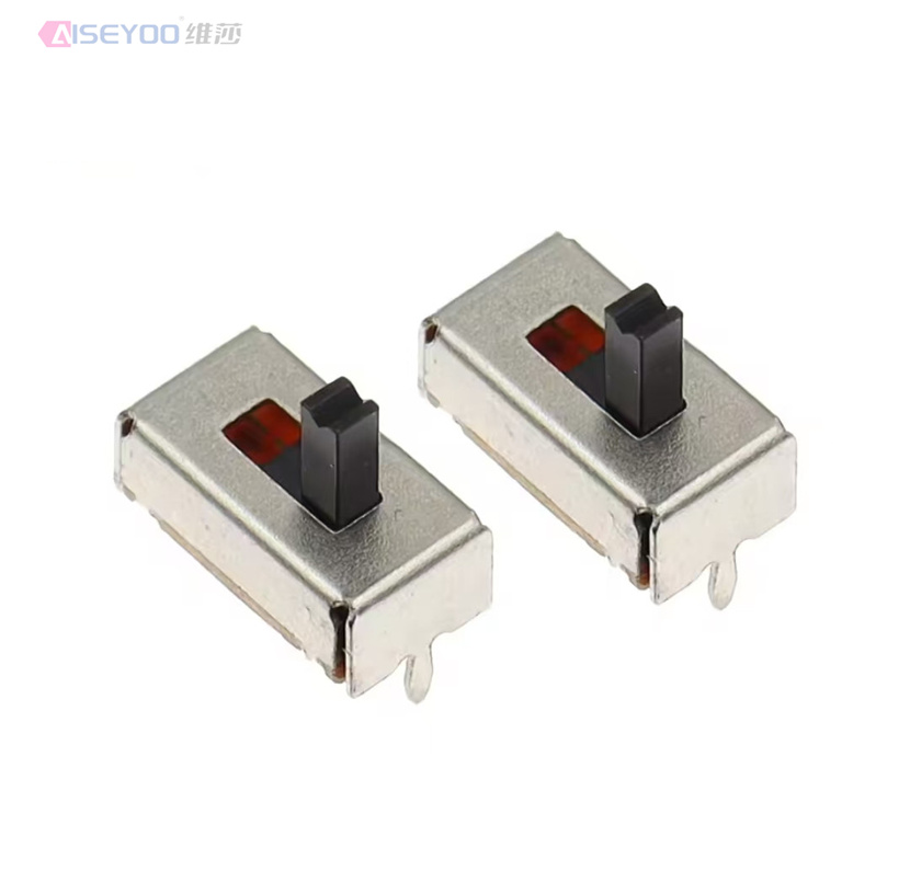SS23D07VG4 toggle switch handle 4MM high, vertical 8-pin 3-position, 3-position 8P3T sliding switch, double-row direct insertion Specification image