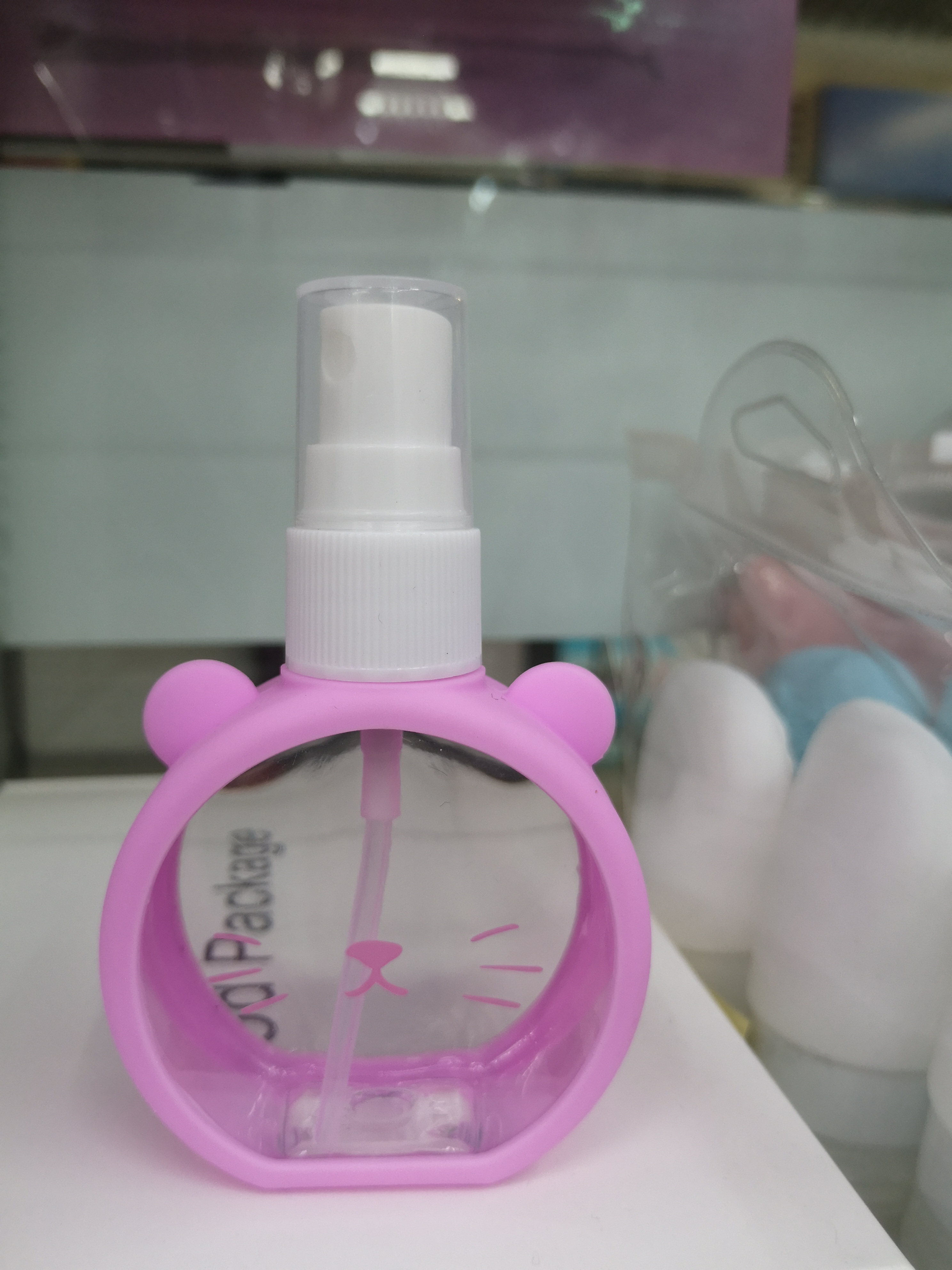 50ml卡通迷你喷雾瓶分装瓶猫耳可爱硅胶套大气时尚02