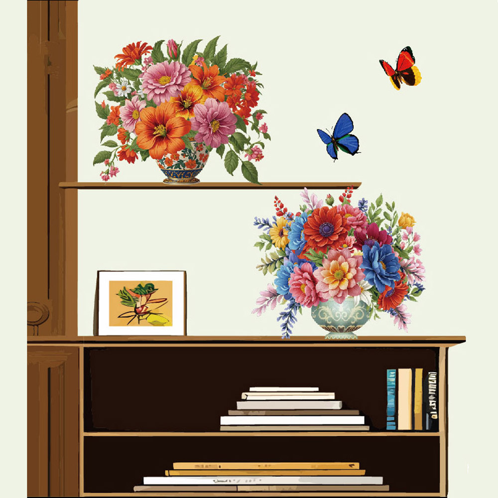 2 مزهرية ثلاثية الأبعاد مع جدران غرف نوم وغرفة نوم وغرفة نوم Specification image