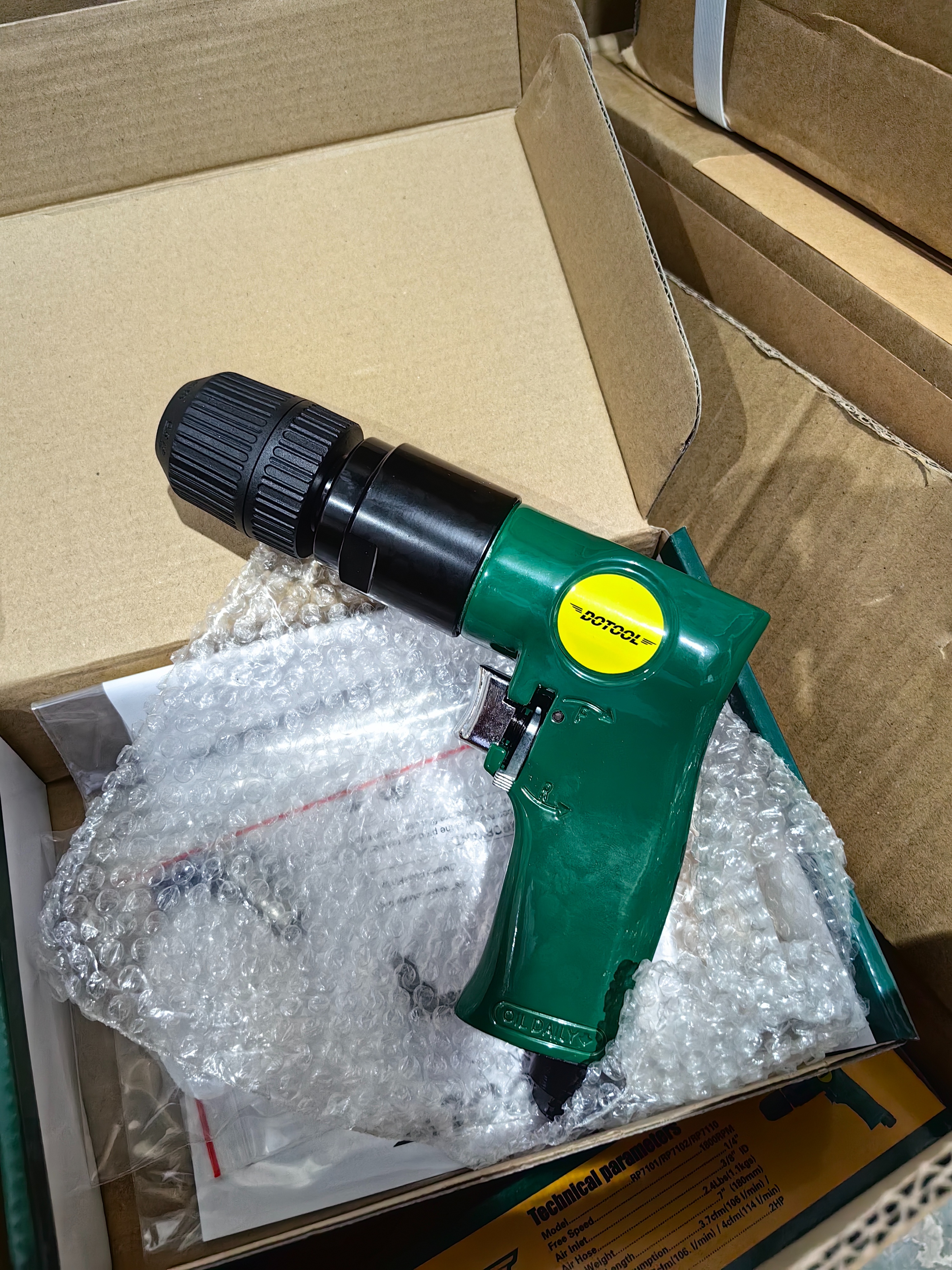 DOTOOL Pneumatic tools Hand-held grinding waxing polishing machine RP7101 air mill details Picture