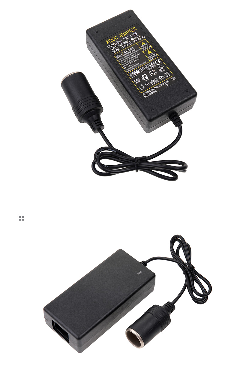 批发12V6A点烟器电源220V转12V开关电源  车载电器转家用点烟器足详情17