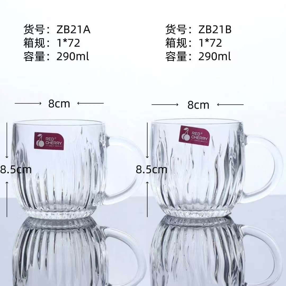 玻璃杯红樱桃玻璃杯口杯喝水杯带把杯子 质量好玻璃杯防烫放炸家具用品 日用百货地摊杯子玻璃杯详情图7