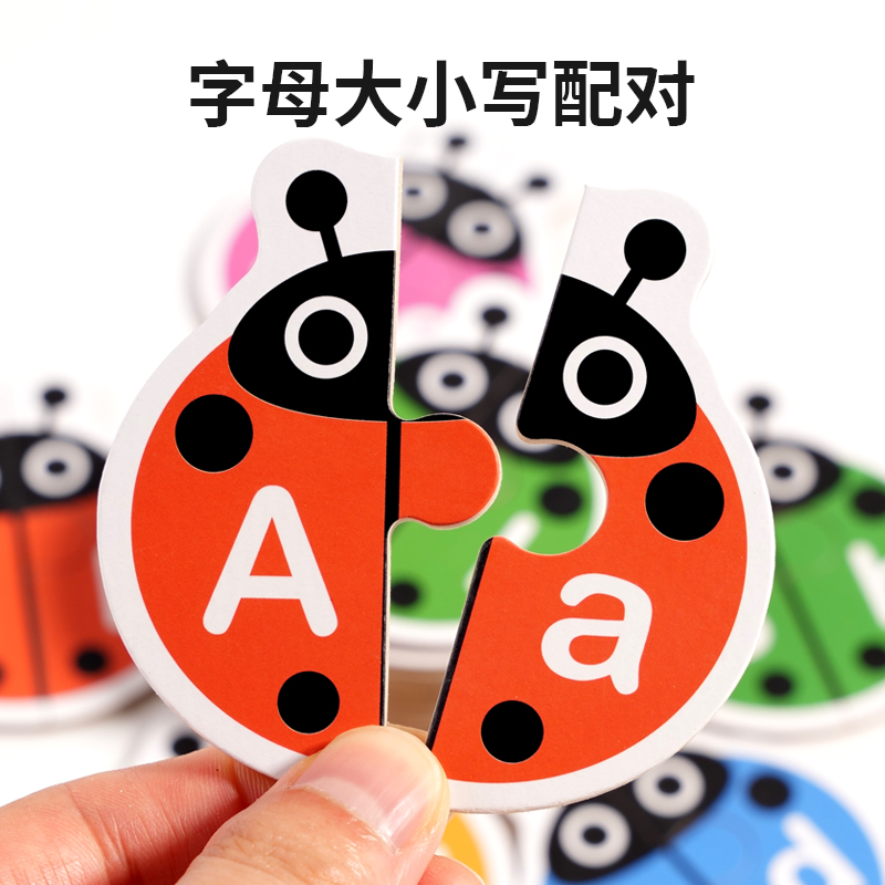 Cross-border letter Cognition Enlightenment for Young children Puzzle Early Education Animal word pairing Toy card pairing table game Ladybug letter pairing Exit CE CPC details Picture