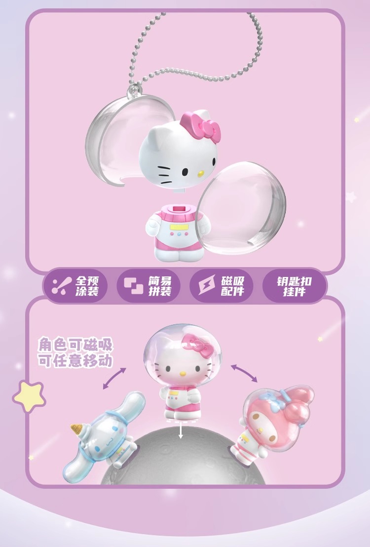 JAKA三丽鸥家族糖果星球系列拼装手办凯蒂猫大耳狗酷洛米帕恰狗详情4