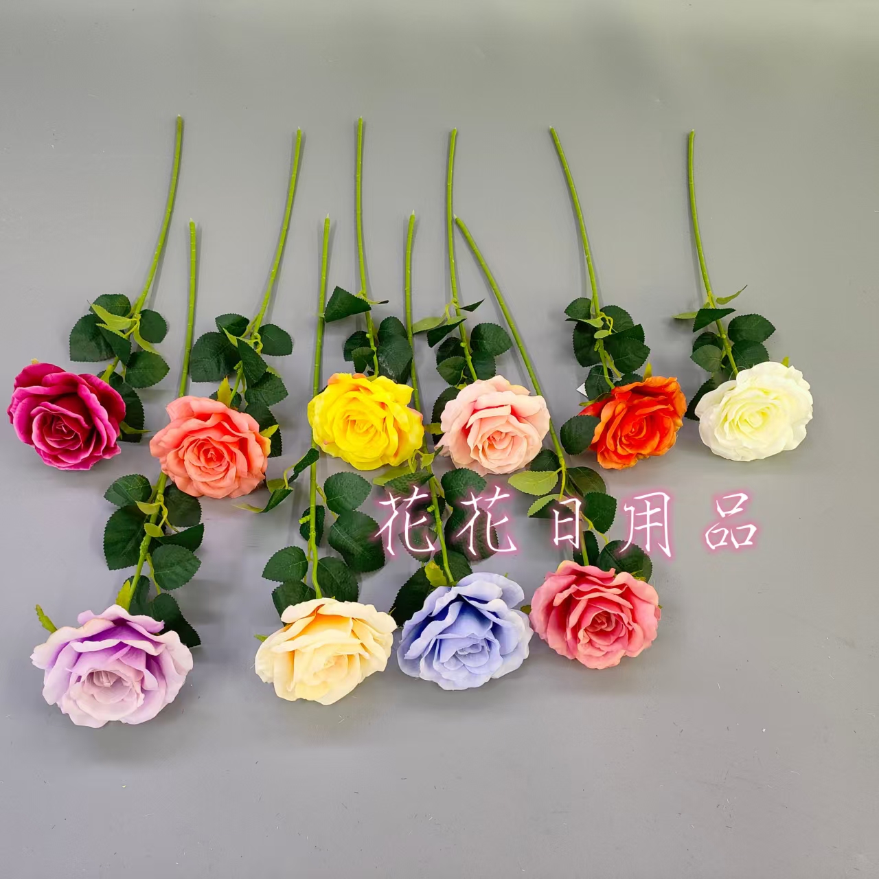 Artificial flower fake flower bonsai single Thai rose vase decoration pieces full figure