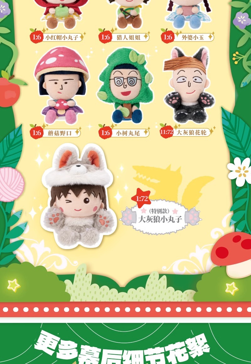  樱桃小丸子乐丸毛绒盲盒摆件手办幻想小红帽玩偶系列动漫公仔礼物详情13