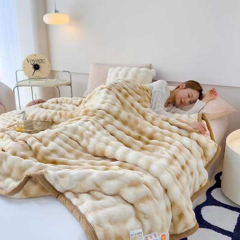 Junbao Printing and Dyeing bubble flannel blanket is exclusively available for cross-border foreign trade export in stock Application Scenario