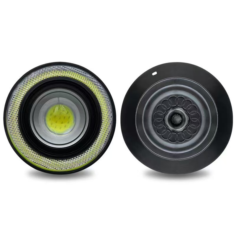 汽车LED雾灯COB天使眼雾灯双光透镜日行灯装3寸透镜灯射灯详情4