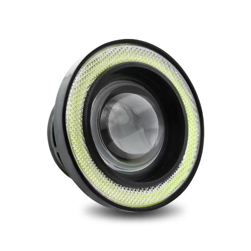 汽车LED雾灯COB天使眼雾灯双光透镜日行灯装3寸透镜灯射灯详情9