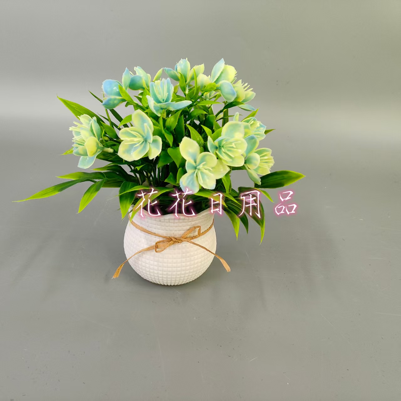 Artificial flower fake flower bonsai plastic pot iris decorative ornaments Item Picture