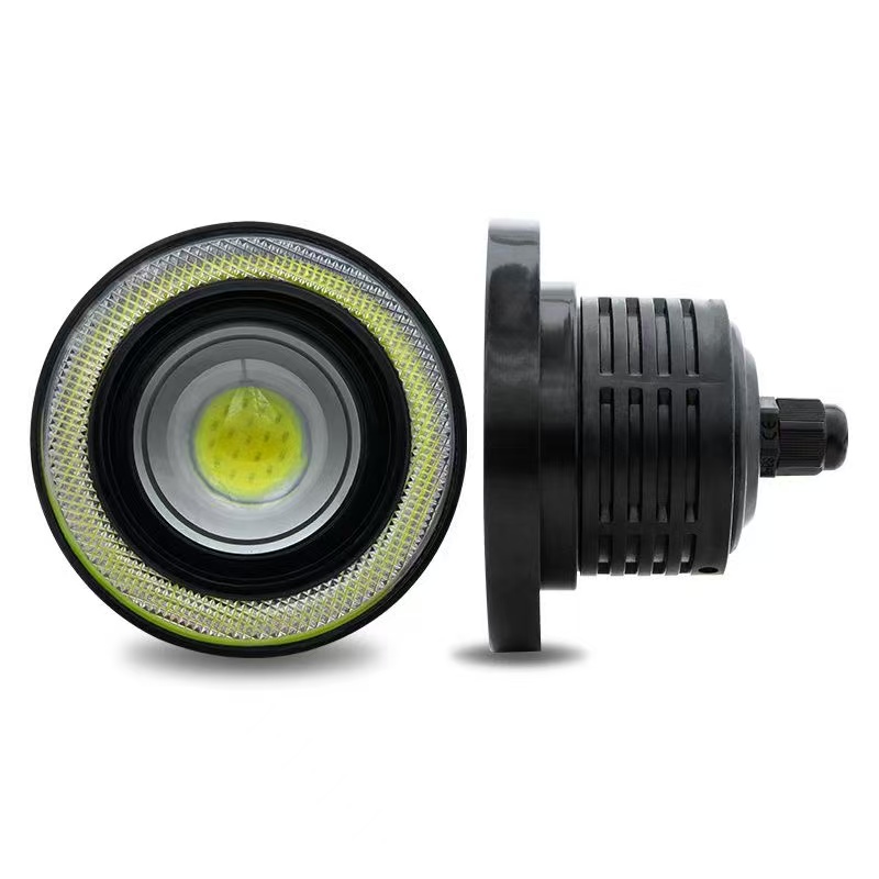 汽车LED雾灯COB天使眼雾灯双光透镜日行灯装3寸透镜灯射灯详情2