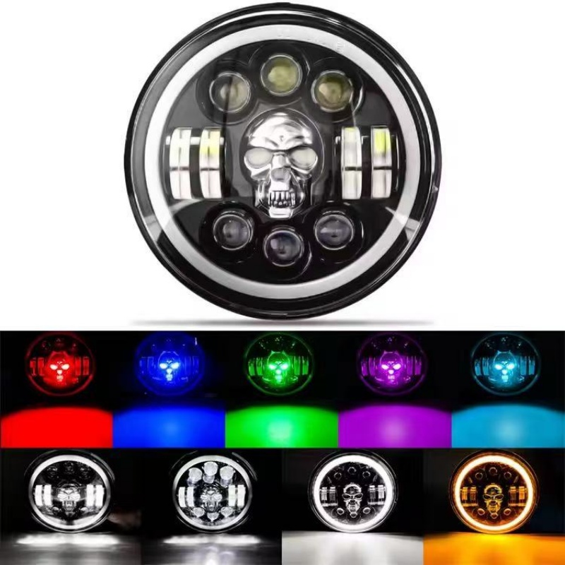 Yiwu LED headlights, off-road vehicle lens lights, 7-inch daytime running lights, round lights, and pickup truck lights are available in various styles Item Picture