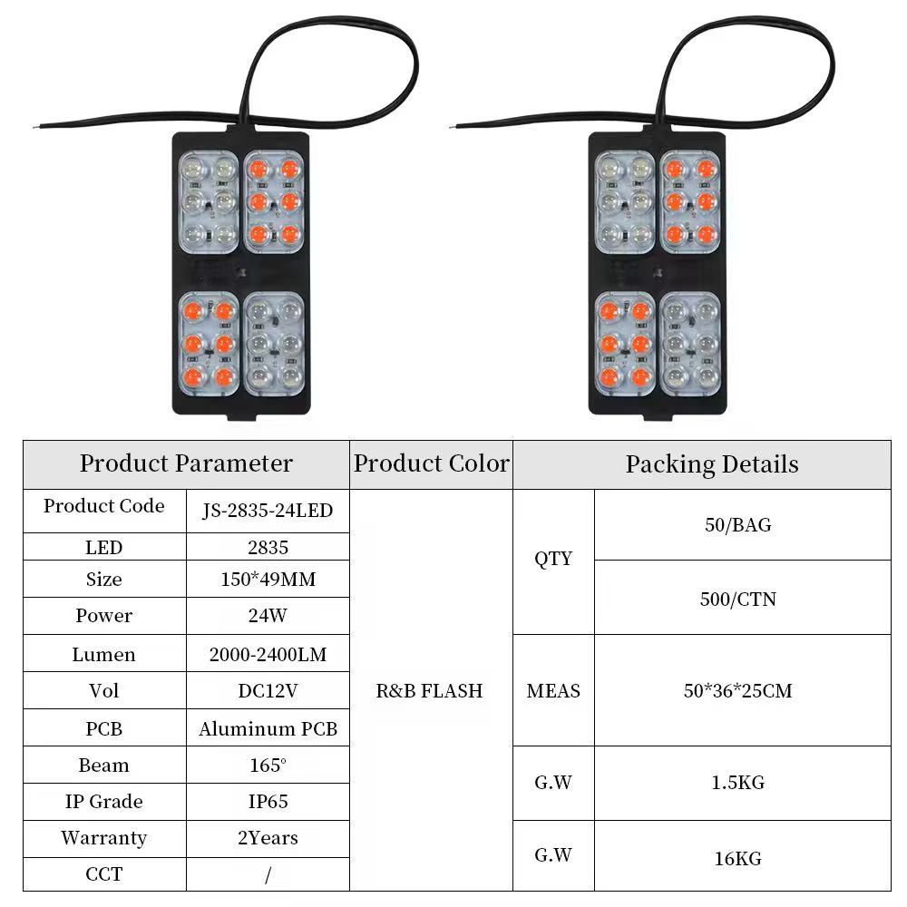 Yiwu motorcycle LED flashing lights, lens flashing warning lights, module lights, Doudou lights, truck side lights pic 8