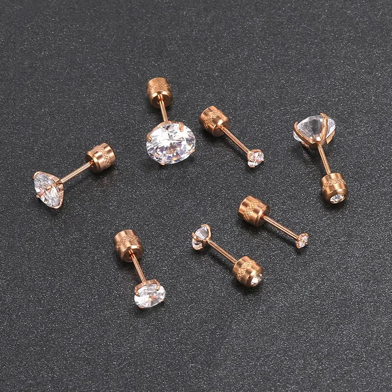 饰品/钛钢耳钉/耳饰/耳钉/钛钢混合耳钉细节图