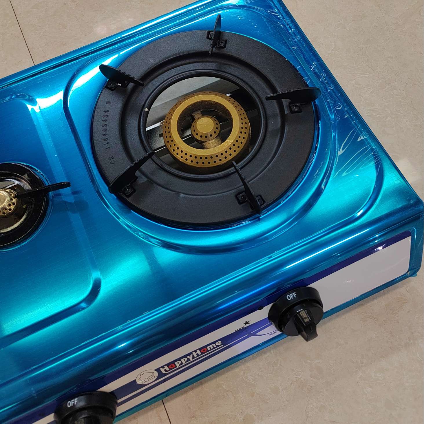 Export three-eye old-fashioned and old-style stove, household gas stove accessories, gas stove accessories, single-tube fierce stove head, golden gas stove Item Picture