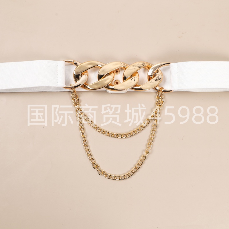 Adjustable hole-free lazy belt women's denim pants with a cinched waist, a tight-fitting waistband, and a belt details Picture