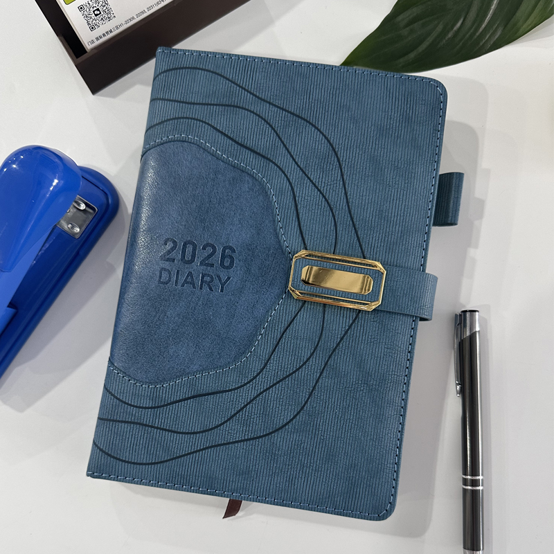 新款2026商务带扣年历本笔记本日历本支持西语阿语法语英语等可定制
