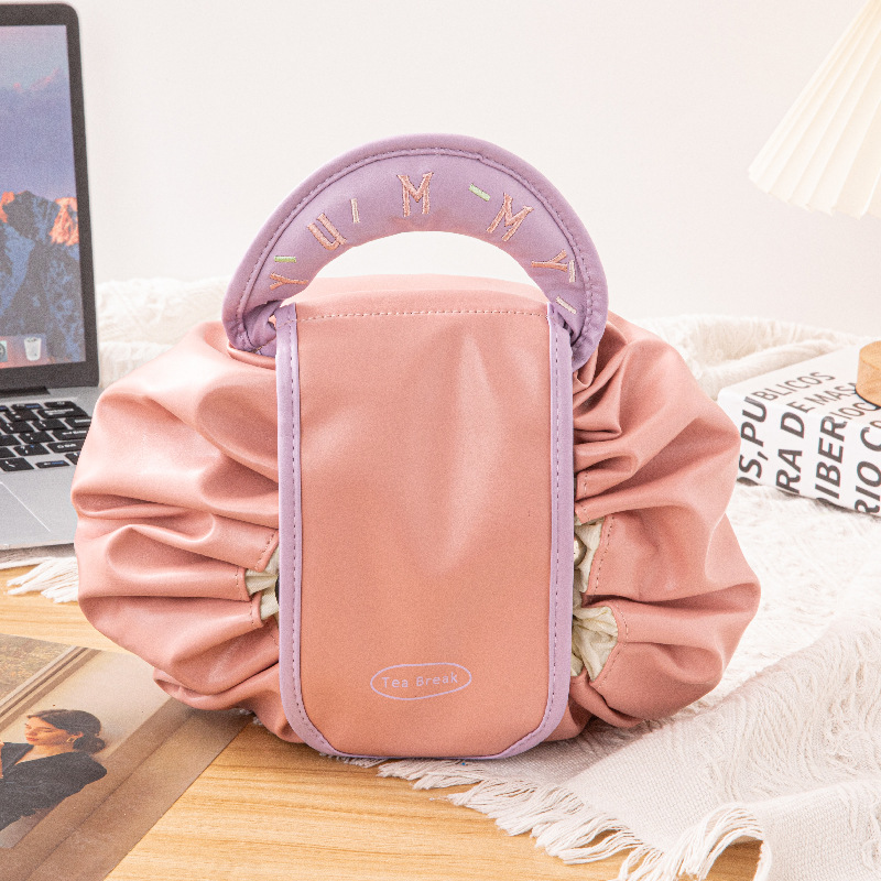 化妆包大容量便携式防水旅行收纳包袋抽绳束口袋多功能懒人化妆包 详情图10