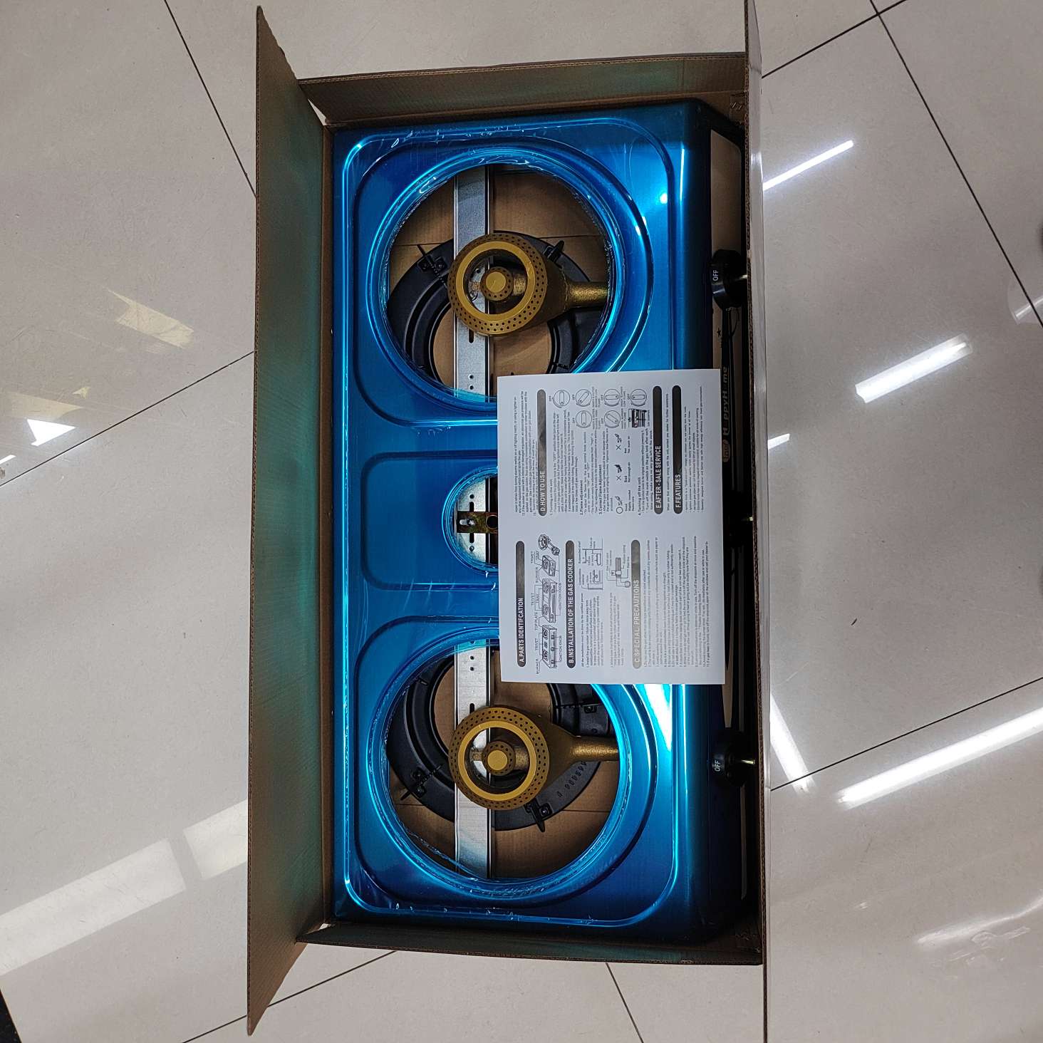 Export three-eye old-fashioned and old-style stove, household gas stove accessories, gas stove accessories, single-tube fierce stove head, golden gas stove detail image 7