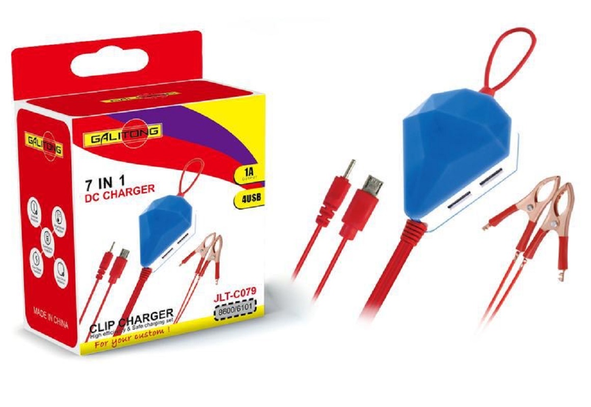 USB 夹子充电器 电瓶夹子充 USB口夹子充细节图