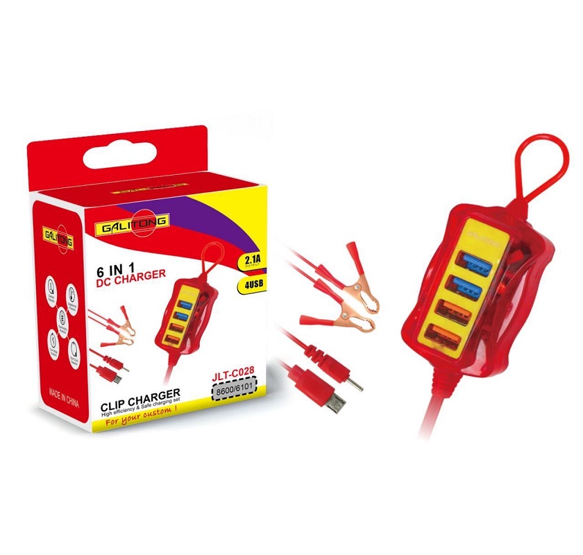 Clip charger, battery clip charger, USB port clip charger, mobile phone travel charger Item Picture