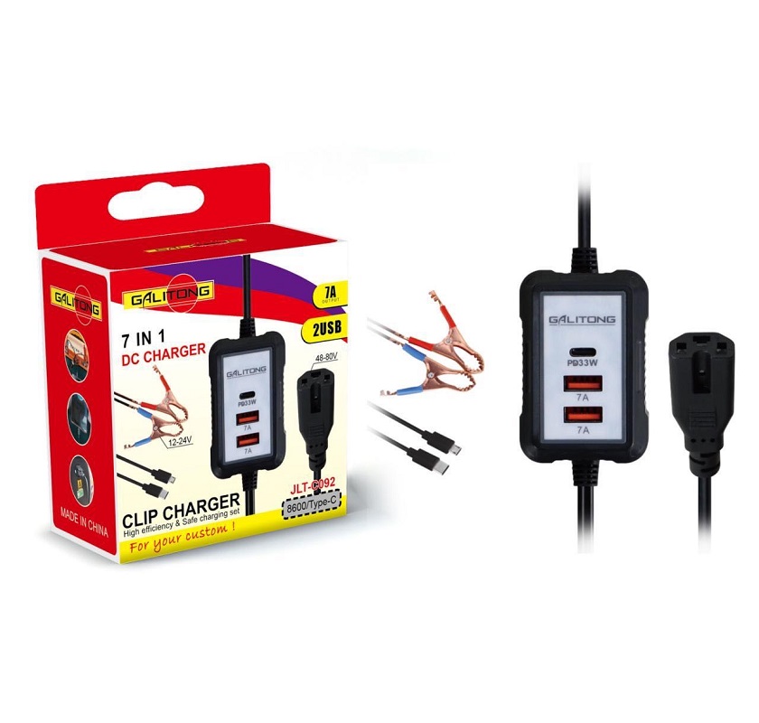 USB clip charger, battery clip charger, USB port clip charger, mobile phone travel charger details Picture