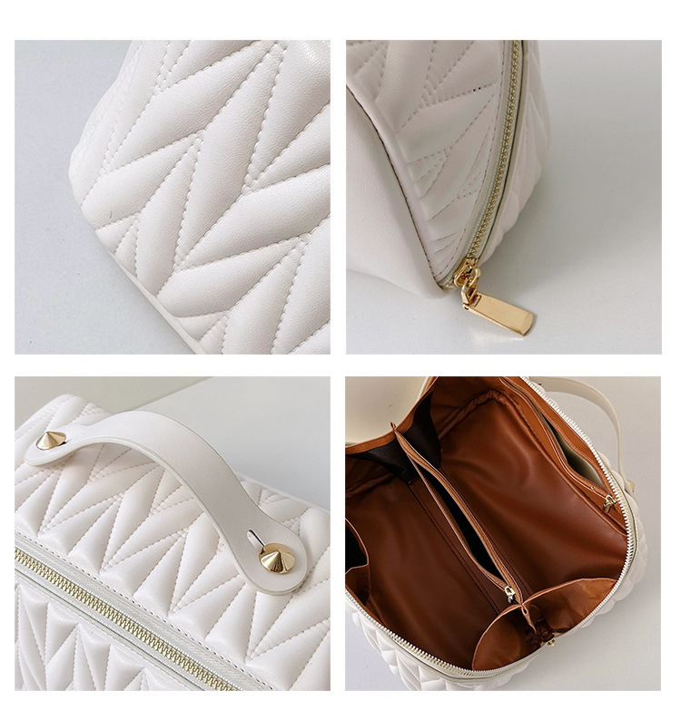 跨境化妆包高颜值大容量时尚旅行洗漱包热卖新款纯色化妆品收纳包 详情图13