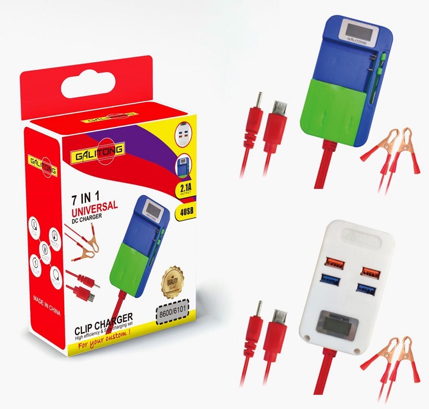 USB clip charger: One tray, two clips, USB charger Application Scenario